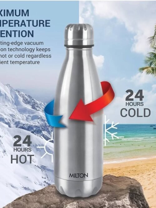 MILTON DUO DLX 1000 ml Copper, Stainless Steel Bottle (Pack of 1, Silver)